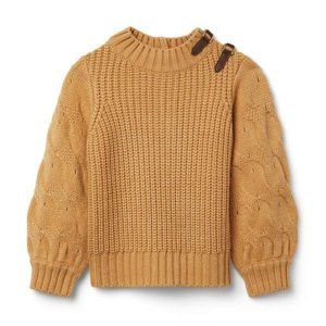 Janie and Jack | Buckle Sweater, Tan